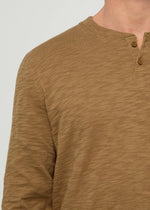 Load image into Gallery viewer, Midweight Slub Jersey Long Sleeve Henley