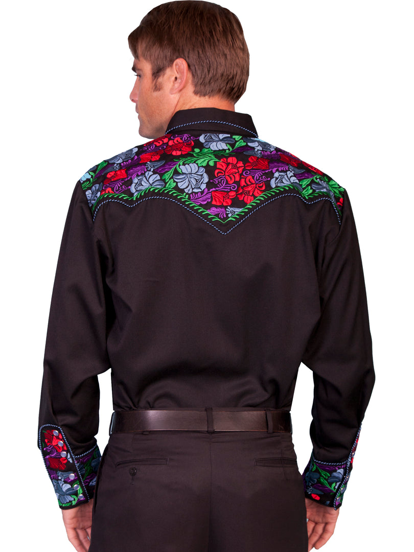 Men's Tooled Embroidery Western Shirt