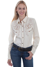 Load image into Gallery viewer, Horseshoe Embroidered Western Shirt