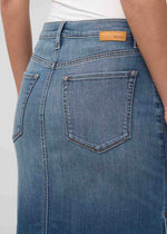 Load image into Gallery viewer, Performance Denim Slit Skirt