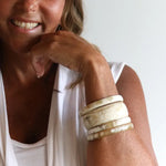 Load image into Gallery viewer, Wide Cow Horn Bangle