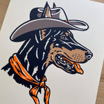 Load image into Gallery viewer, Doberman Cowdog - Signed Silkscreen Print