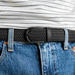 Load image into Gallery viewer, All Black Elastic Woven Belt