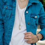 Load image into Gallery viewer, Silver Harmonica Necklace