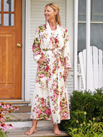 Load image into Gallery viewer, Cottage Rose Dressing Gown Ivory