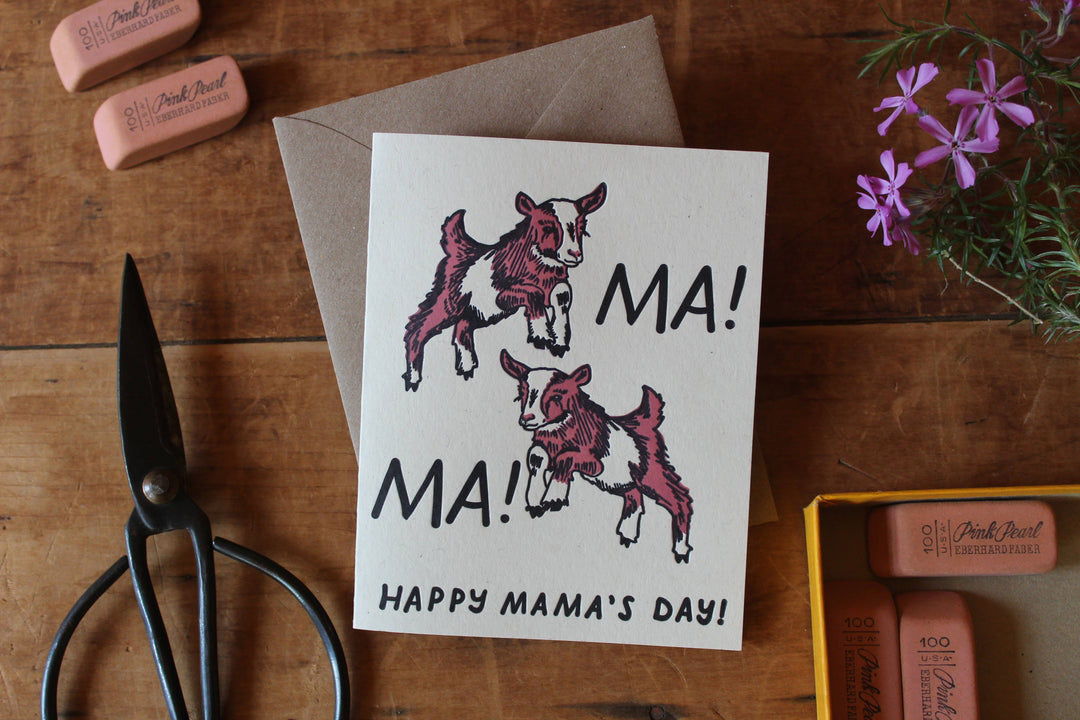 Mothers Day Goat Card