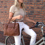Load image into Gallery viewer, Tuck Leather Laptop Messenger Bag