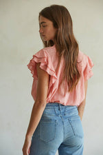 Load image into Gallery viewer, Ruffled Cotton Blouse