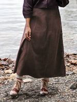 Load image into Gallery viewer, Market Corduroy Skirt - Brown
