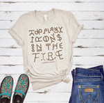 Load image into Gallery viewer, Too Many Irons Graphic Tee