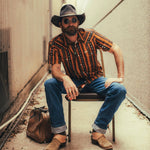 Load image into Gallery viewer, Serape Pearl Snap Short Sleeve - Obsidian