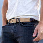 Load image into Gallery viewer, Latte Coffee Elastic Woven Belt