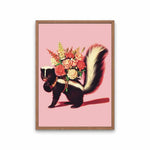 Load image into Gallery viewer, Floral Skunk Art Print