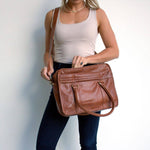 Load image into Gallery viewer, Tuck Leather Laptop Messenger Bag