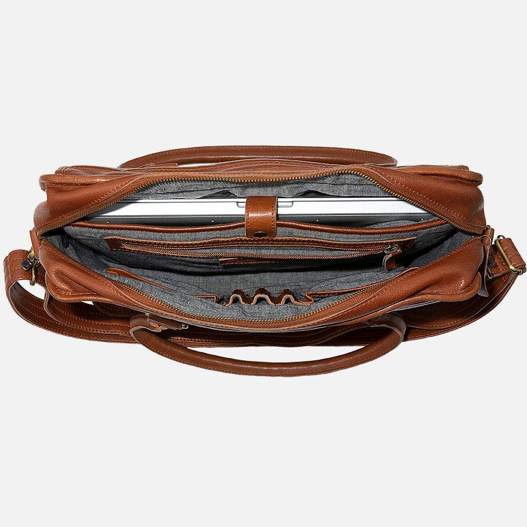 Tuck Leather Laptop Messenger Bag