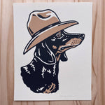 Load image into Gallery viewer, Dachshund Cowdog - Signed Silkscreen Print