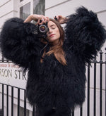 Load image into Gallery viewer, Shearling Jacket Black