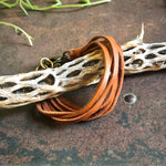 Load image into Gallery viewer, Leather 7-Strand Bracelet - Rust & Brass, Boho Western