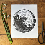 Load image into Gallery viewer, Possum Raccoon Circle Love 8x10 Print
