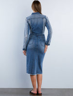 Load image into Gallery viewer, Mixed Animal Denim Dress