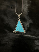 Load image into Gallery viewer, Kingman Turquoise Triangle Star Pendant