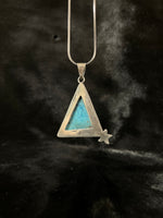 Load image into Gallery viewer, Kingman Turquoise Triangle Star Pendant