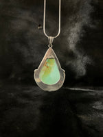Load image into Gallery viewer, Tyrone Turquoise Feather Drop Pendant