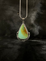 Load image into Gallery viewer, Tyrone Turquoise Feather Drop Pendant