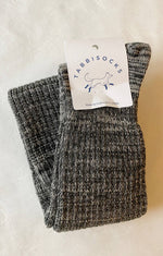 Load image into Gallery viewer, Scrunchy Over the Knee Socks - Black Heather