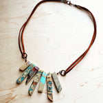 Load image into Gallery viewer, Aqua Terra Leather Cord Necklace