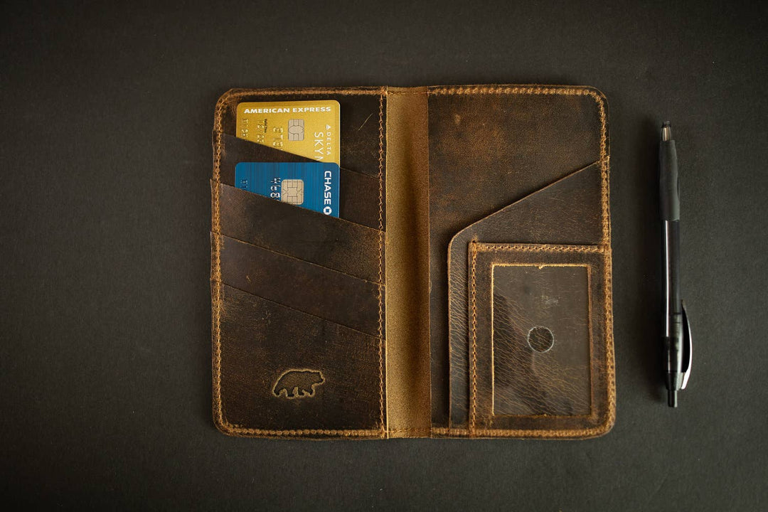 Leather Checkbook Wallet
