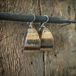 Load image into Gallery viewer, Medium Hammered Brass Hoops