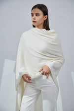 Load image into Gallery viewer, Pure Cashmere Travel Wrap Snow