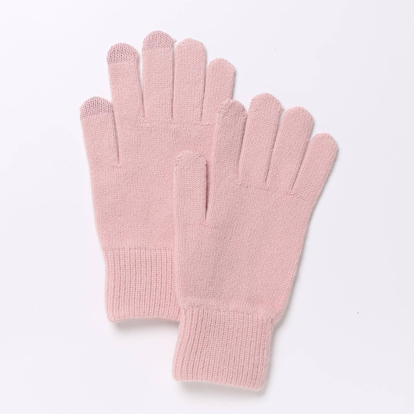 Touchscreen Gloves in Pink Merino Wool