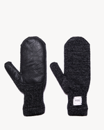 Load image into Gallery viewer, Ragg Wool and Deerskin Mitten Black