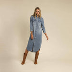 Load image into Gallery viewer, The Annie Pearl Snap Dress