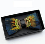 Load image into Gallery viewer, Feather Bow Tie & Lapel Pin Set