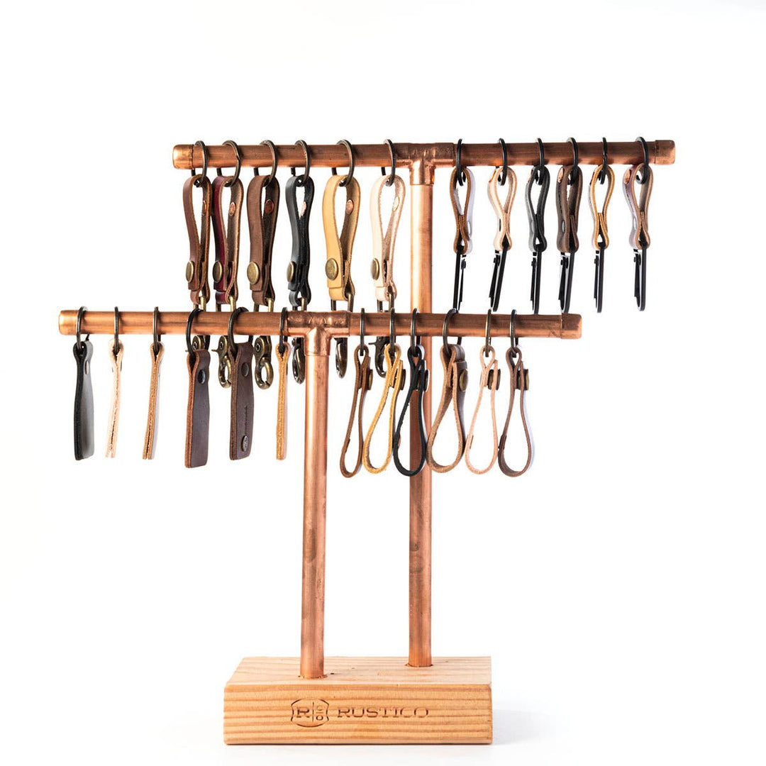 Leather Keychain with Clip