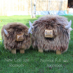 Load image into Gallery viewer, Highland Calf Footstool - Butterscotch