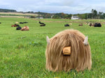 Load image into Gallery viewer, Highland Cow Footstool - Honey