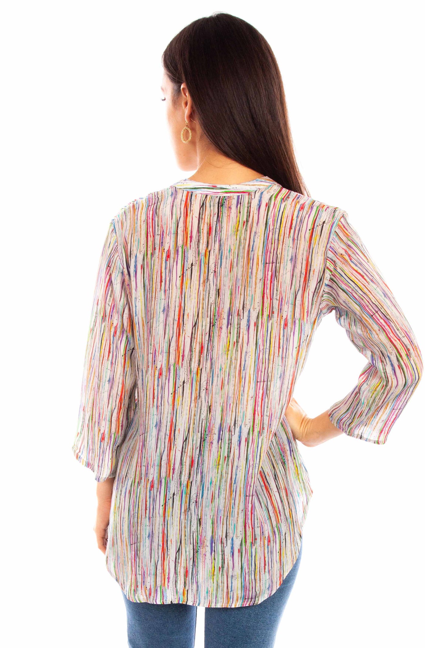 Abstract Stripe Blouse