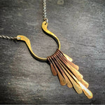 Load image into Gallery viewer, Brass Fringe Necklace