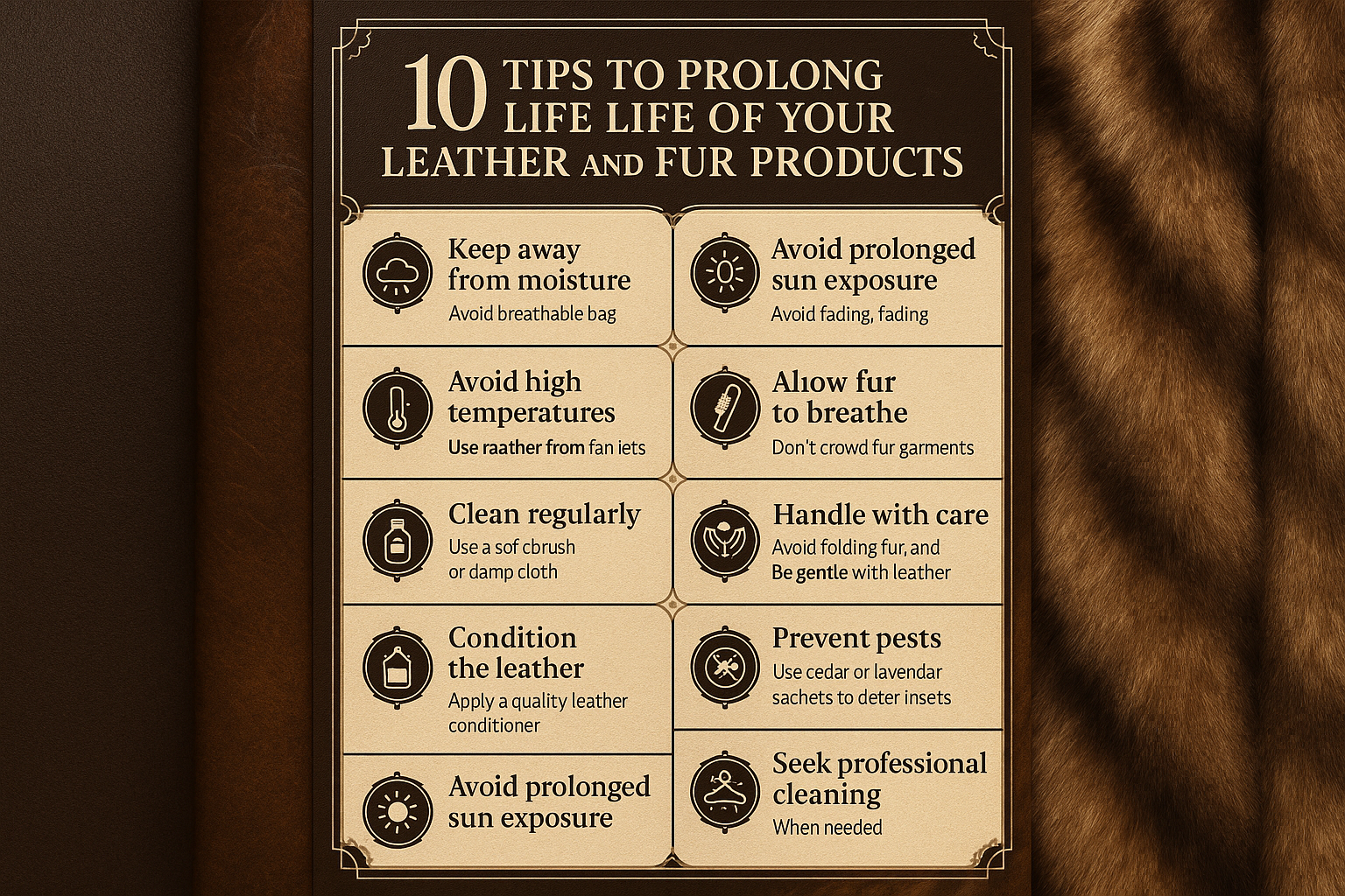 10 Tips to Prolong the Life of Your Leather and Fur Products