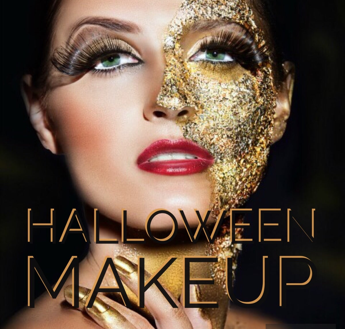 Gilded Glamour: Unleashing the Artistry of Halloween Makeup with Gold Leaf