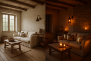 Rustic Chic: Evening Enchantment from Daytime Comfort