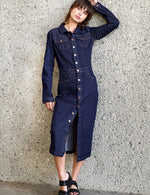 Load image into Gallery viewer, Piece Dyed Denim Dress
