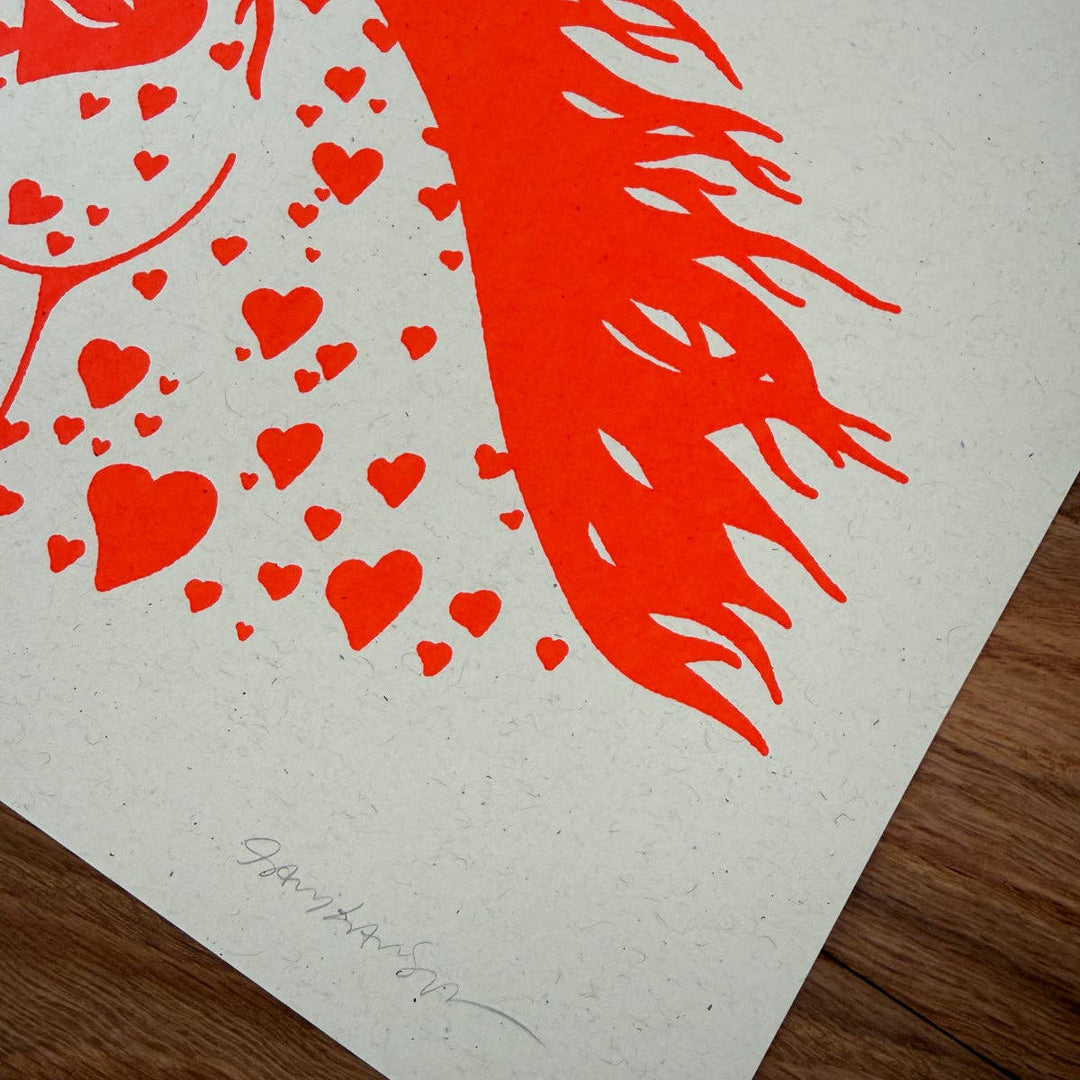 Bronco Hearts - Signed Silkscreen Print