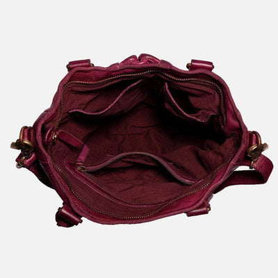 Meekes Braided Leather Shoulder Bag