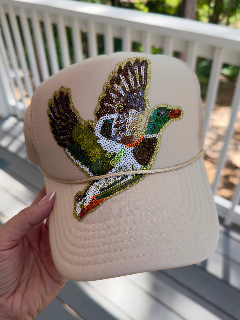 Backwoods Sequin Mallard Trucker Hat