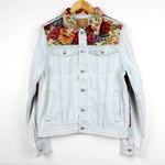 Load image into Gallery viewer, Recycled Floral Tapestry Denim Jacket